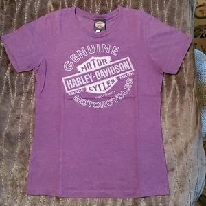 Harley-Davidson Crew Neck Glitter T-shirt Sz L